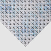 Blue Damask Queen Bee Seidenpapier (Ausschnitt)