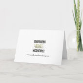Blue Damask RSVP-Karte Einladung (Rückseite)