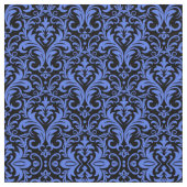 Blue Damask Stoff (Nahaufnahme)