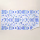 Blue Damask Strandtuch (Vorderseite)