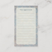 Blue Damask Termin Business Card (Rückseite)