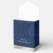 Blue Damask und Peacock Feather Wedding Geschenkbo Geschenkschachtel (Geöffnet)