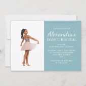 Blue Dance Erwägungsgrund Foto Einladung (Vorderseite)