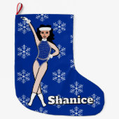 Blue Dancer  #2 Christmas Stocking Großer Weihnachtsstrumpf (Vorderseite)