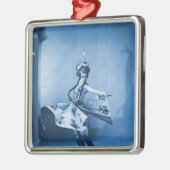 Blue Dancer Digital Art Ornament Aus Metall (Links)