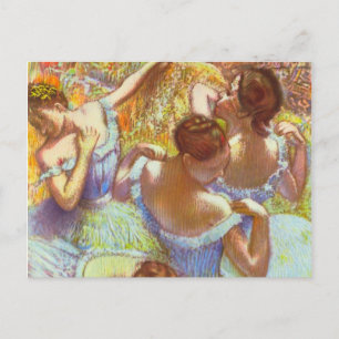 Blue Dancers by Edgar Degas Postkarte