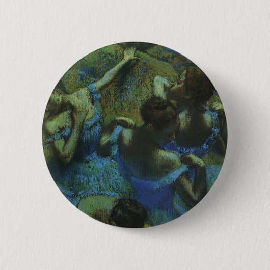 Blue Dancers von Edgar Degas, Vintager Impressioni Button (Vorderseite)