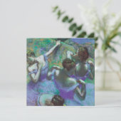 Blue Dancers von Edgar Degas, Vintager Impressioni Einladung (Stehend Vorderseite)