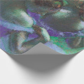 Blue Dancers von Edgar Degas, Vintager Impressioni Geschenkpapier (Ecke)