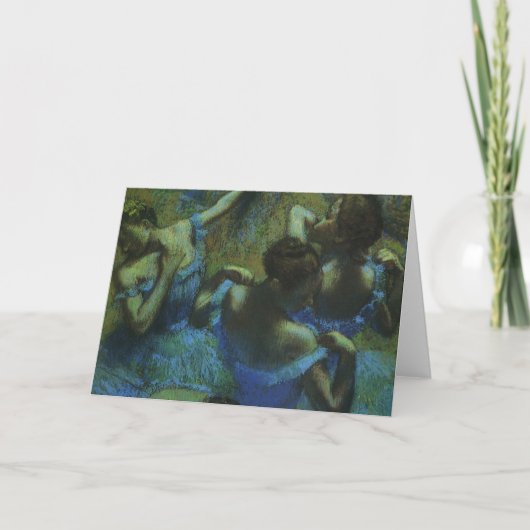 Blue Dancers von Edgar Degas, Vintager Impressioni Karte (Vorderseite)