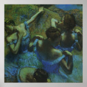 Blue Dancers von Edgar Degas, Vintager Impressioni Poster (Vorne)