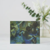 Blue Dancers von Edgar Degas, Vintager Impressioni Postkarte (Stehend Vorderseite)