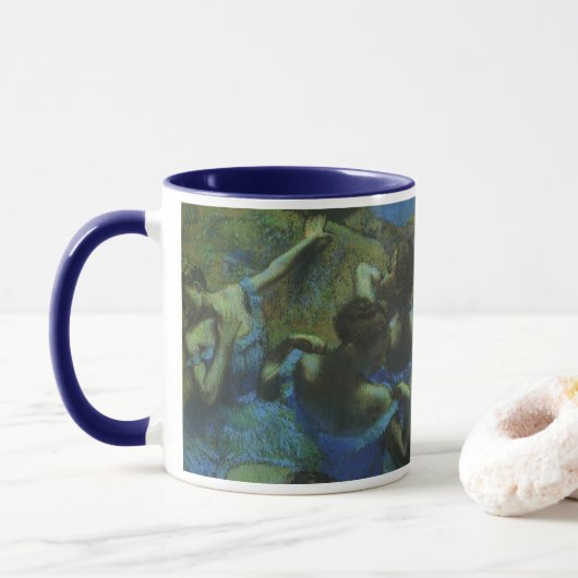 Blue Dancers von Edgar Degas, Vintager Impressioni Tasse (Mit Donut)