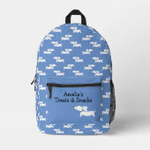 Blue Dancing Dackeln Beutel für Dackel Hunde Mamas Bedruckter Rucksack (Vorderseite)