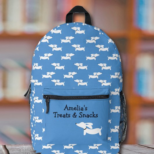 Blue Dancing Dackeln Beutel für Dackel Hunde Mamas Bedruckter Rucksack