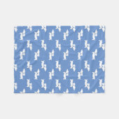Blue Dancing Dackeln Fleece Blanket Design (Vorderseite (Horizontal))