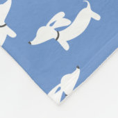 Blue Dancing Dackeln Fleece Blanket Design (Ecke)