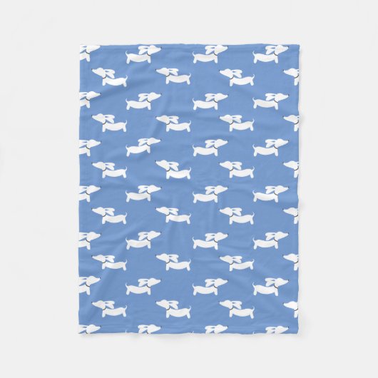 Blue Dancing Dackeln Fleece Blanket Design (Vorderseite)
