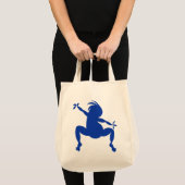 Blue Dancing Kokopelli Tragetasche (Vorderseite (Produkt))