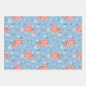 Blue Dancing Snowman Holiday Geschenkpapier Set (Vorderseite 3)