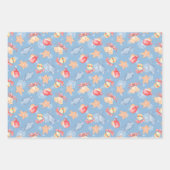 Blue Dancing Snowman Holiday Geschenkpapier Set (Vorderseite 2)