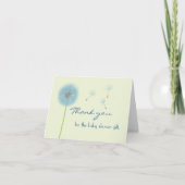 Blue Dandelion Dankeschön Card Dankeskarte (Vorderseite)