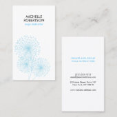 BLUE DANDELIONEN YOGA LEHRER, YOGA INSTRUCTOR VISITENKARTE (Vorne/Hinten)