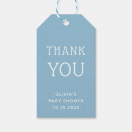 Blue Danke Baby Dusche | Minimalistisch Nautic Geschenkanhänger