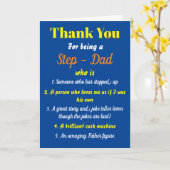 Blue Danke, dass du ein Stepdad bist, der Quotes i Karte (Gelbe Blume)