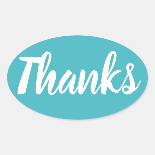 Blue Dankeschön an einfache Visitenkarte Ovaler Aufkleber (Vorderseite)
