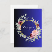 Blue Dankeschön Grußkarten Dankeskarte (Vorne/Hinten)