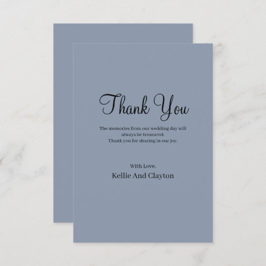 Blue Dankykarte Dankeskarte (Vorne/Hinten)