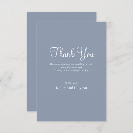 Blue Dankykarte Dankeskarte (Vorne/Hinten)