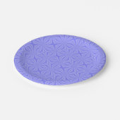 Blue Dark Squiggly Square Pappteller (Schrägansicht)