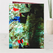 Blue dark texture Folded Greeting Card,Calm color Karte (Rückseite)