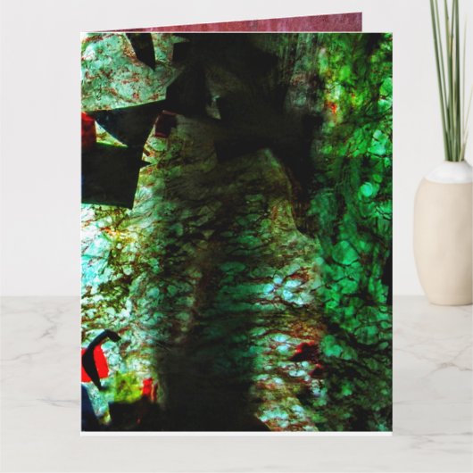 Blue dark texture Folded Greeting Card,Calm color Karte (Vorderseite)