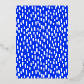 Blue Dashely Golden Holiday Party Gold Folieneinladung (Rückseite)