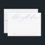 Blue Date Night Ideas Newlywed Keepake Card Hinweiskarte<br><div class="desc">Diese wunderschön gestalteten Karten bieten den Hochzeitsgästen eine einzigartige Möglichkeit,  ihre Lieblingsideen für den Abend mit Braut und Bräutigam zu teilen. Ideal,  um einen besonderen Tag mit einer persönlichen Touch zu verbringen,  garantieren diese Karten für das glückliche Paar wertvolle Halsfeste. Ideal für Hochzeitsfeiern,  Brautpartys und Verlobungsfeiern.</div>