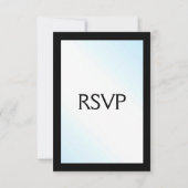 Blue Day Gay Wedding mit Menü RSVP Karte (Rückseite)