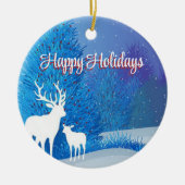 Blue Day mit Rentier Keramik Ornament (Vorne)