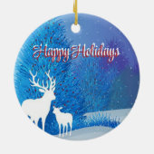 Blue Day mit Rentier Keramik Ornament (Hinten)