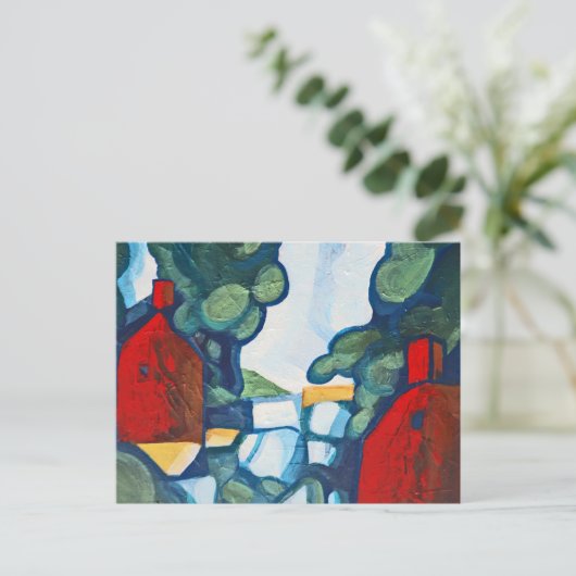 Blue Day Postkarte (Stehend Vorderseite)