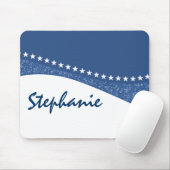 Blue Dazzling Star Curves Mousepad (Mit Mouse)