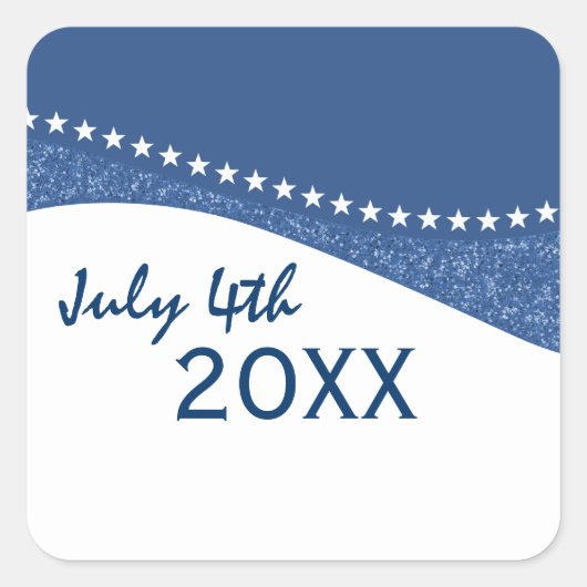 Blue Dazzling Star Curves Stickers (Vorderseite)