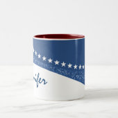 Blue Dazzling Star Curves Tasse (Mittel)