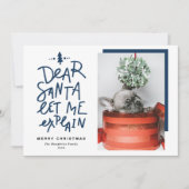 Blue Dear Santa Lass Me Erklären Foto Weihnachten (Vorderseite)