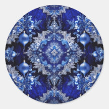 Blue Decoration Ornaments Holiday Sticker