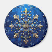 Blue Decorative Christmas Holiday Magnet (Vorne)