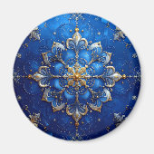 Blue Decorative Christmas Holiday Magnet (Vorne)