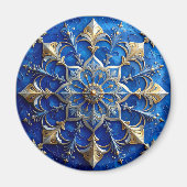 Blue Decorative Christmas Holiday Magnet (Vorne)